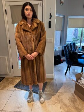 Saga Furs  Full-Length mink Coat: pit to pit 44-45 inch .  46inch long/sleeve 25